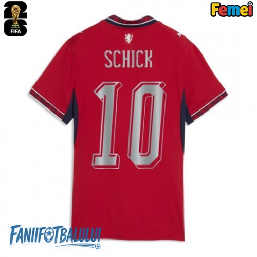 Republica Cehă Patrik Schick #10 Echipament de Fotbal Replică Mondial 2026 Femei Acasa Republica Cehă Patrik Schick #10 Echipament de Fotbal Replică Mondial 2026 Femei Acasa